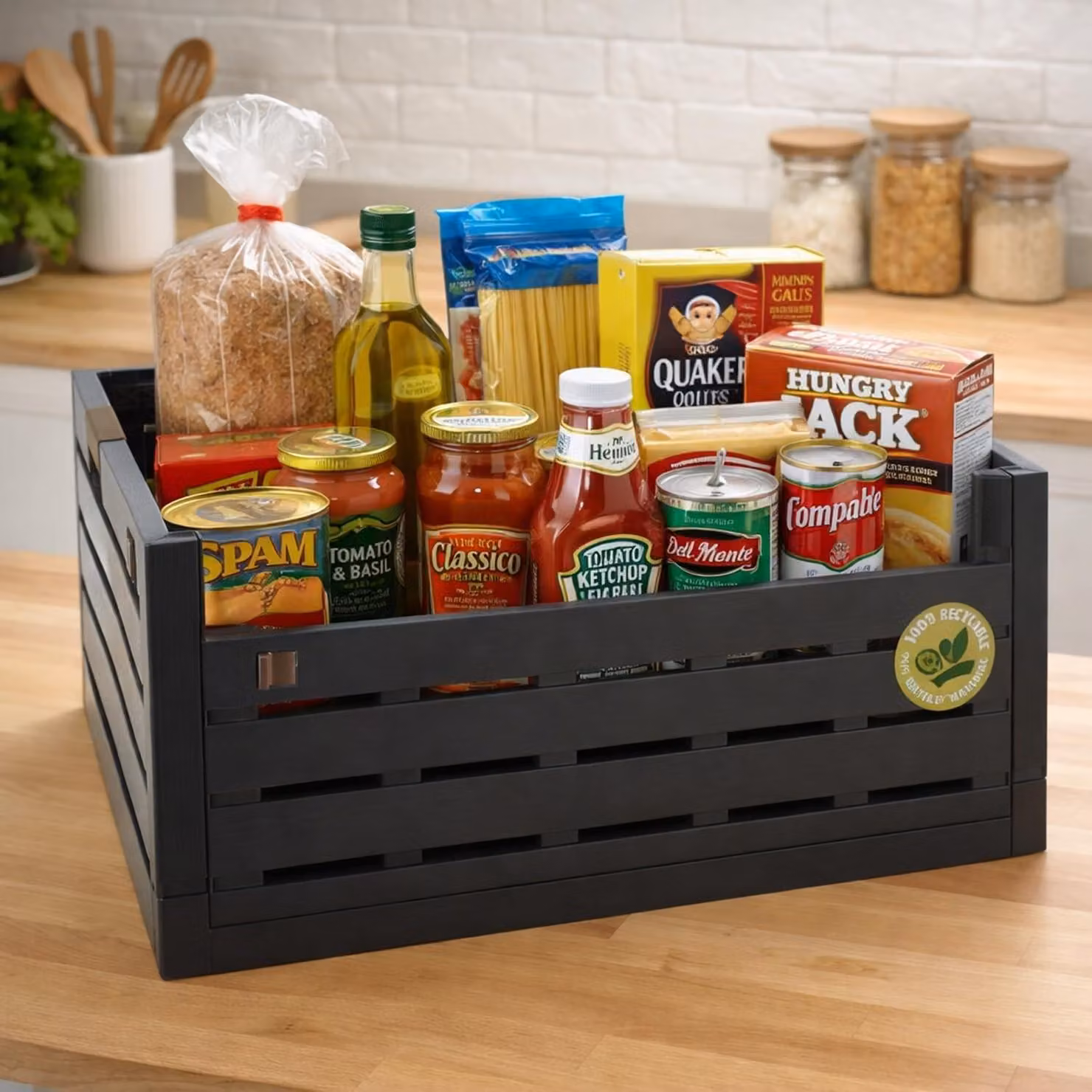 Contenitore pieghevole - Impilabile - 60 litri - 59 x 39 x 27 cm