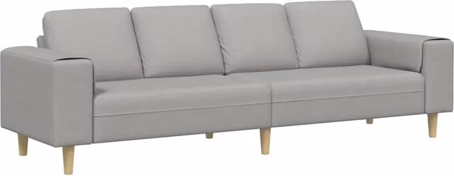 Divano | Divano da soggiorno | Sofa per Soggiorno Grigio Nuvola 250 x 77 x 76 cm Poliestere