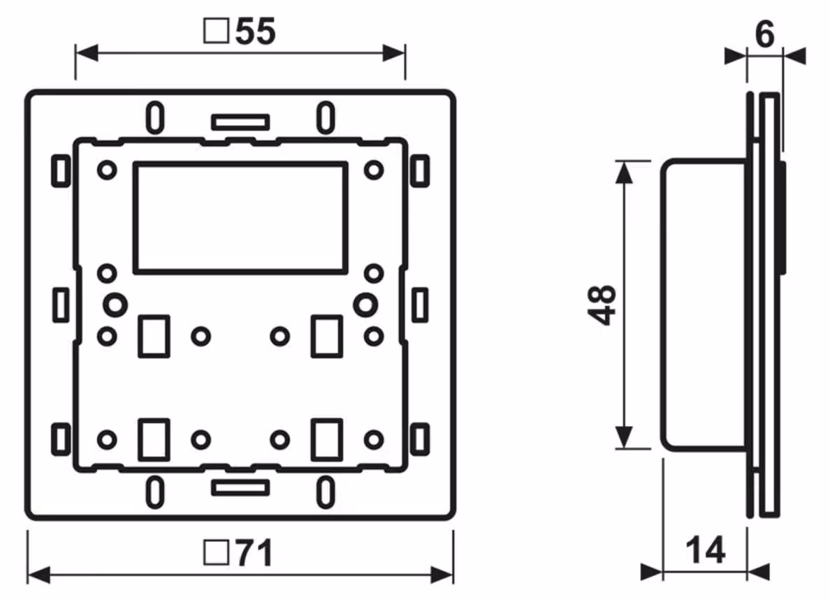 Controllore ambiente JUNG KNX LS429D1ST Modulo triplo