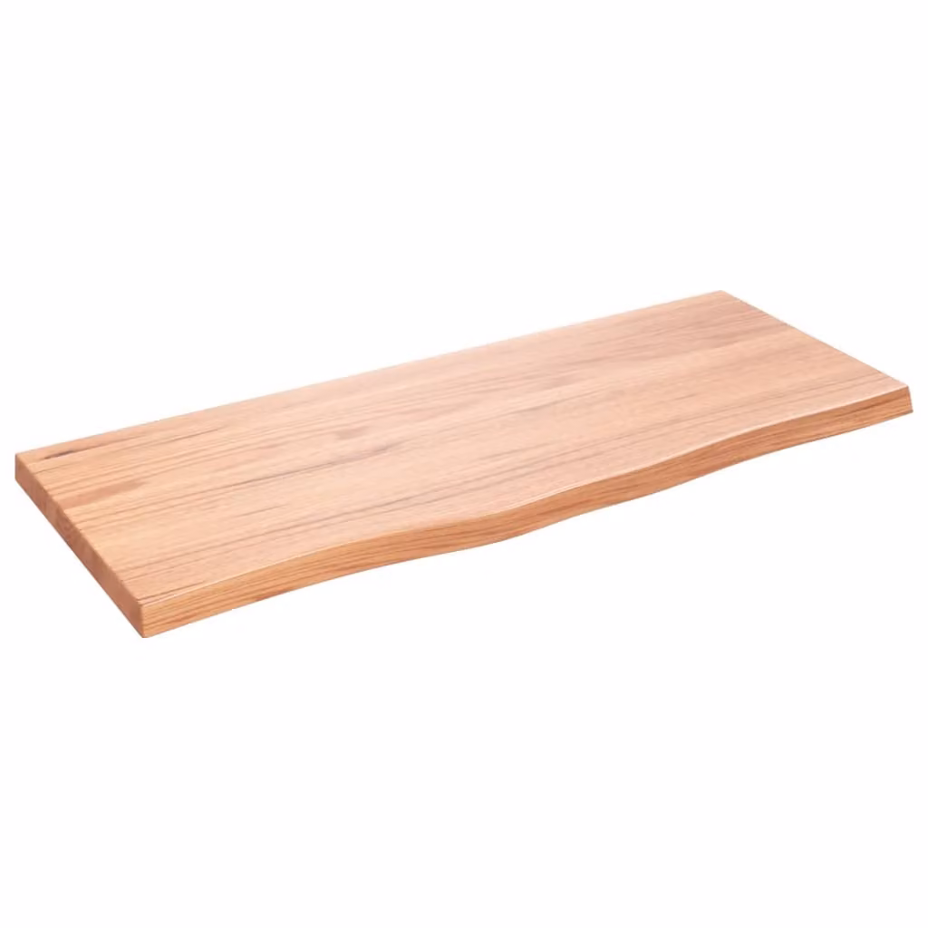 Piano Bagno Marrone 100x40x(2-4) cm Legno Massello Trattato