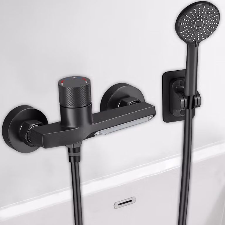 Solidchoice - Miscelatore per vasca da bagno a cascata con doccetta manuale e 5 funzioni