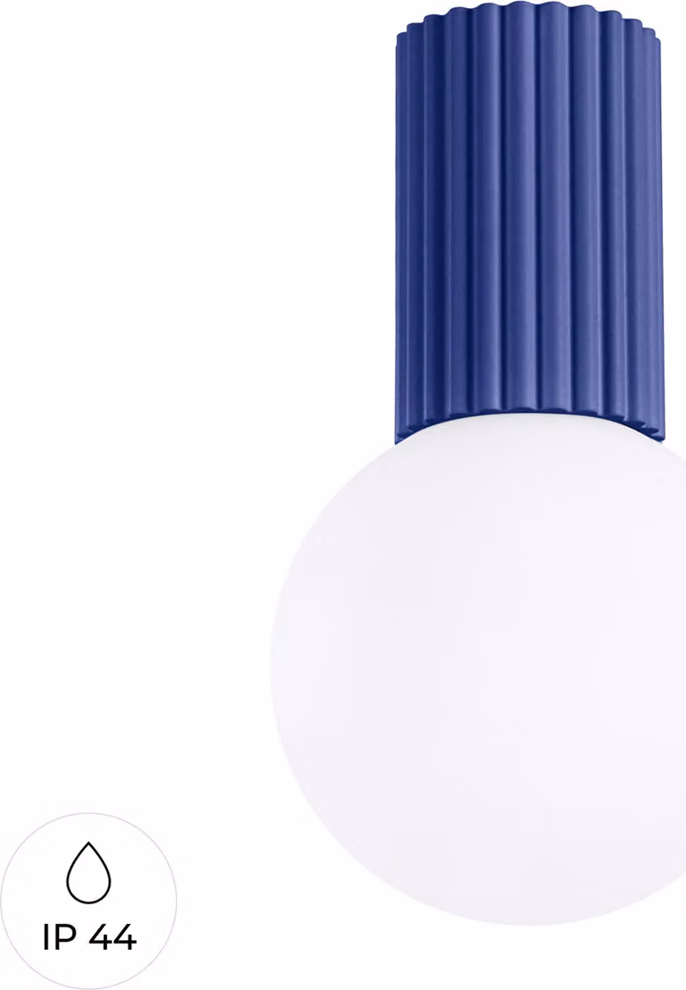 Lampada da soffitto HALO oltremare IP44 1xG9 8W alluminio/vetro 21x12x12cm Sollux Lighting