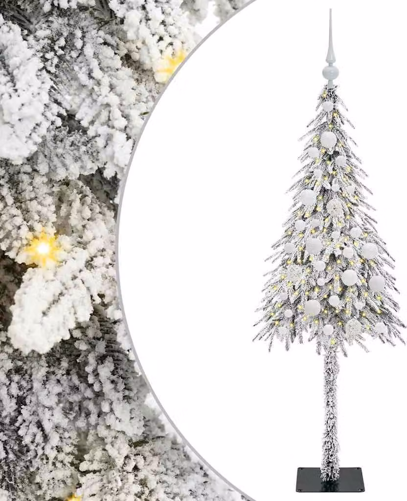 Albero di Natale con 150 LED bianchi da 120 cm in PE e acciaio