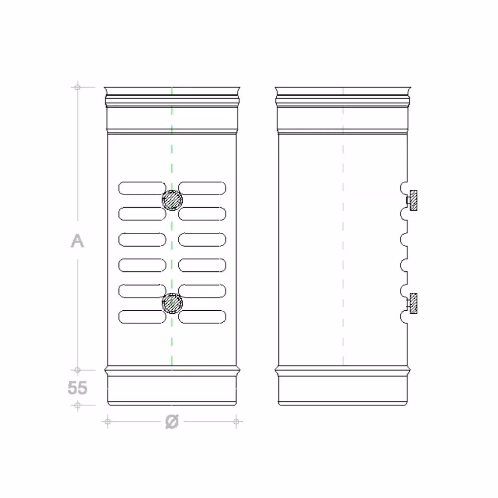 Diffusore di aria Zinco Group in rame color bronzo per canali di aerazione, diametro 220 mm – 2