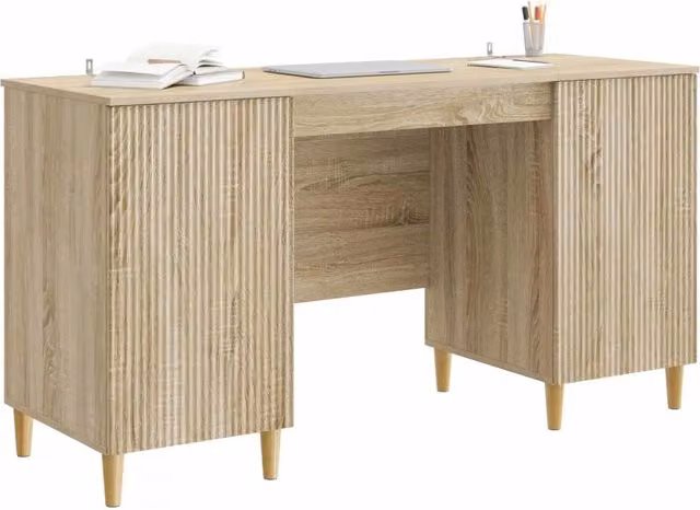 Scrivania | Tavolo da Ufficio Rovere Sonoma 142,5 x 50 x 75 cm Legno ingegnerizzato