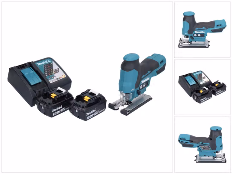Seghetto alternativo a batteria Makita DJV 185 RT 18 V brushless + 2x batteria ricaricabile 5,0 Ah + caricabatterie