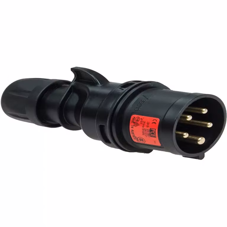 Spina ABL CEE nera, IP44, 16A, 3 poli, 230V, 6h, blu S31S20B