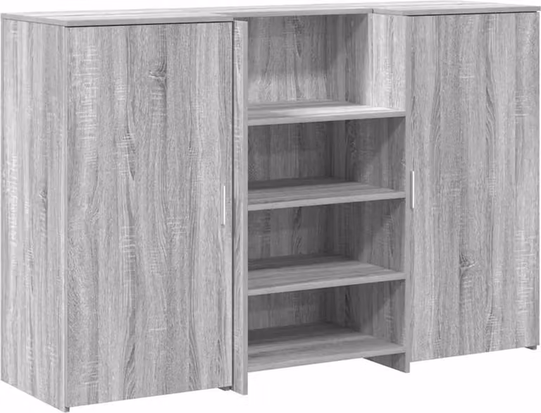 Banco Reception Grigio Sonoma 155x50x103,5 cm Legno Multistrato