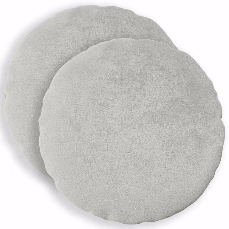 vidaXL Federa 2 pcs HEERLEN Grigio Chiaro Ø 40 cm Flanella