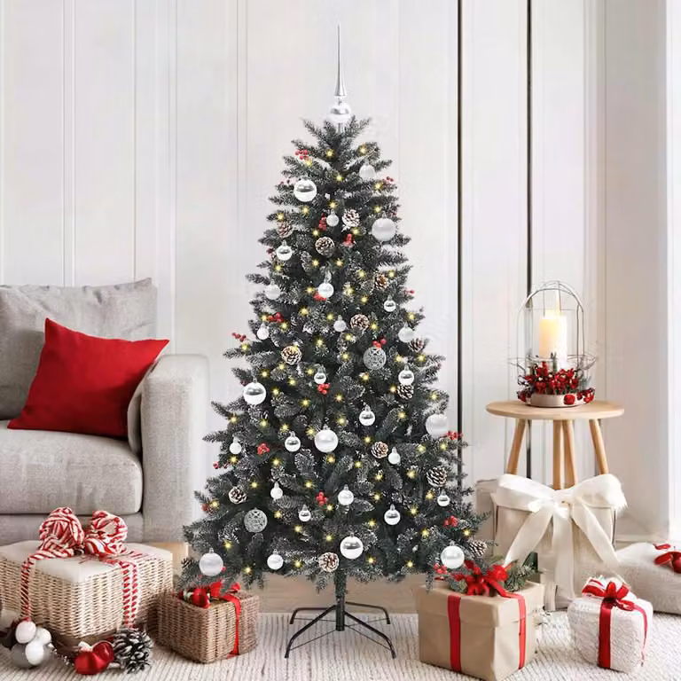 Maison Exclusive - Albero di Natale artificiale verde, 150 cm, in PVC, plastica e acciaio