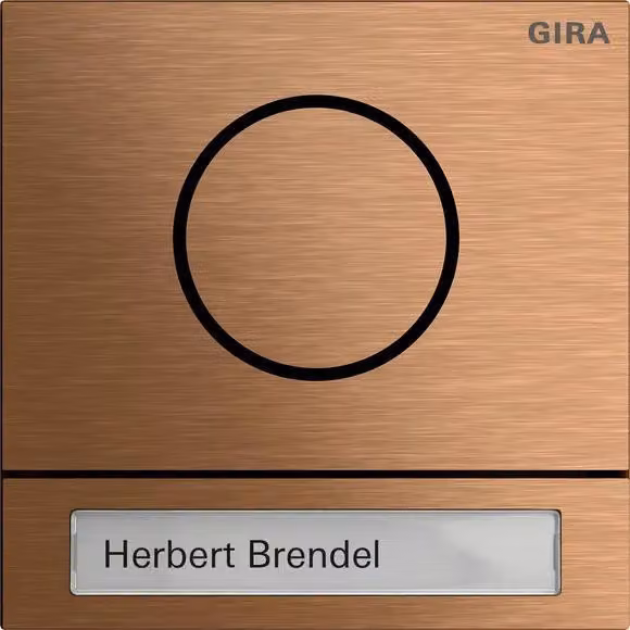 GIRA System 106, modulo pulsante di chiamata, bronzo, GIRA, metallo, da parete, IP54