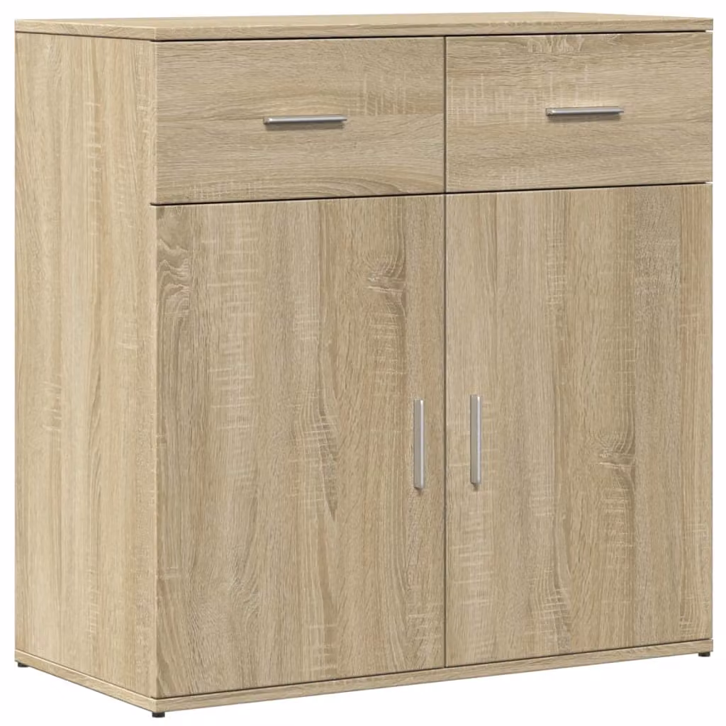Credenza Rovere Sonoma 79x38x80 cm in Legno Multistrato