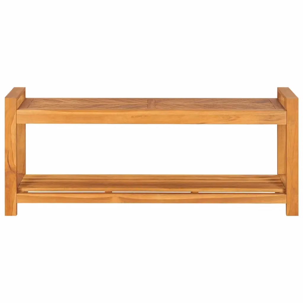 Panca da giardino in legno massello di teak marrone L: 120 cm – 2