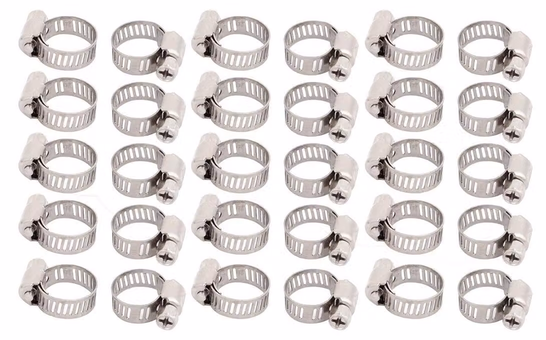 Fasce stringitubo in acciaio inossidabile, da 9 a 16 mm, larghezza 8 mm, confezione da 30 pezzi