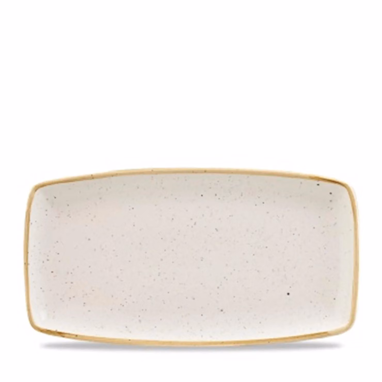 Piatto da portata oblungo in porcellana bianco stone, cm 35x19, 12 pezzi