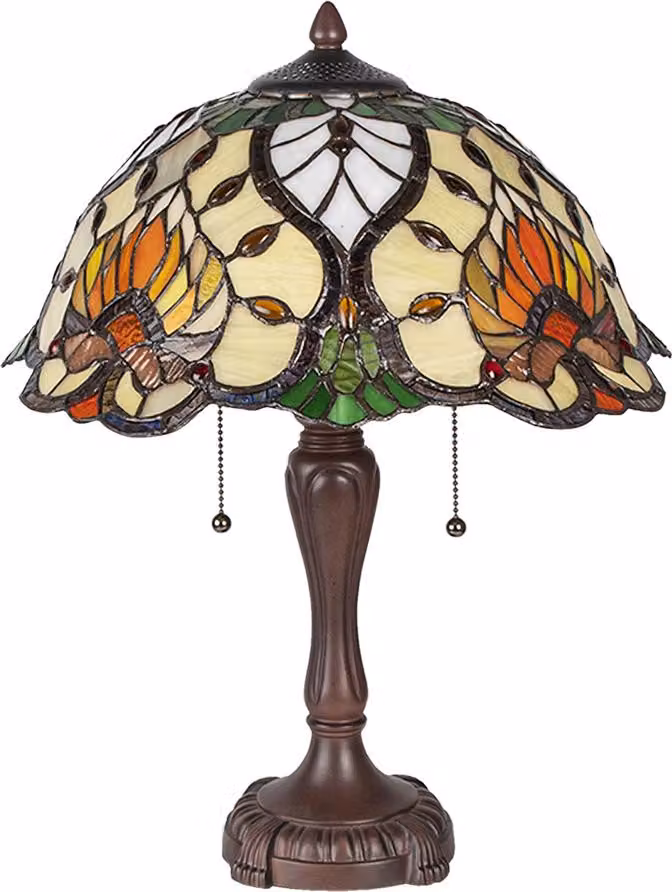 Lampada da tavolo Tiffany Clayre & Eef Ø 40x50 cm vetro verde