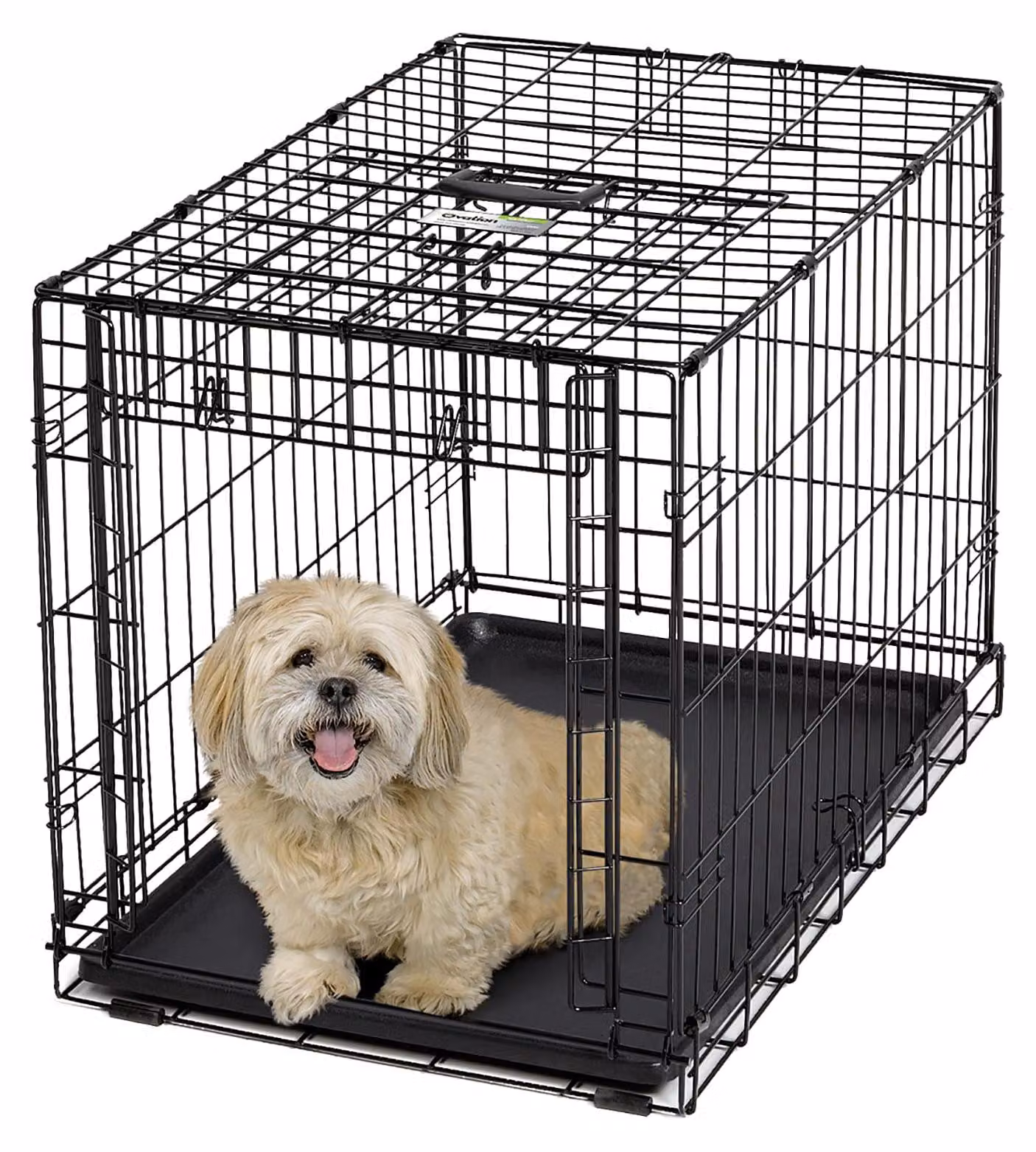 Trasportino per cani, pieghevole, 76 cm (30 pollici), nero, con divisorio