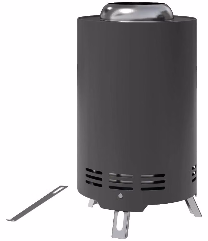 Focolare, tecnologia a fiamma senza fumo, acciaio inossidabile resistente, colore nero