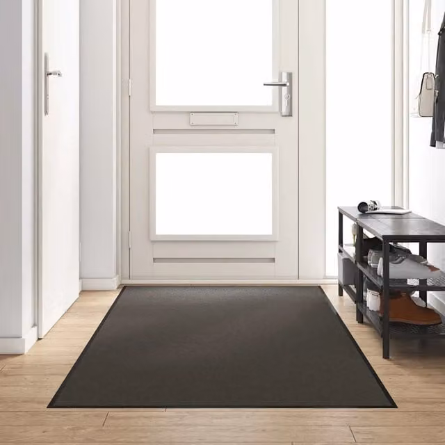 Tappetino moderno rettangolare vidaXL antracite e nero in 100% poliammide, L: 300 cm, P: 120 cm, H: 1 cm – 1
