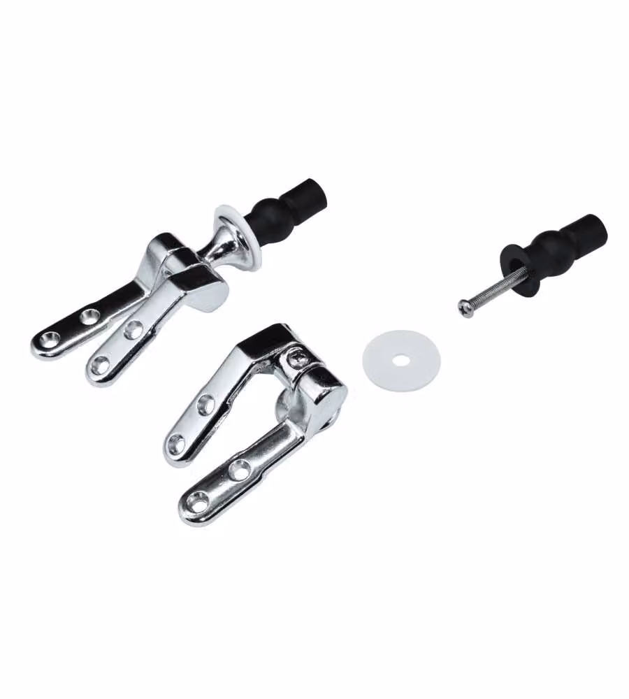 Coppia cerniere fisse metallo cromato lucido con espansione Kit 38 mm
