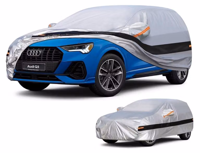 Copertura per auto SUV, 10 strati, impermeabile, colore argento, compatibile con Audi Q3/SQ3/RS Q3 (2012-2025)
