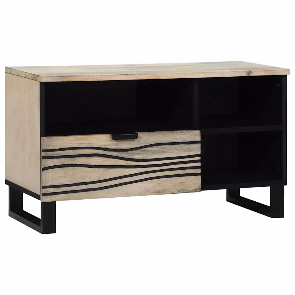 Unità TV moderna vidaXL in legno ingegnerizzato bianco, L 80 x P 33 x H 46 cm