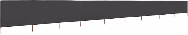 Paravento vidaXL a 9 Pannelli in Tessuto e Legno, Colore Antracite, L: 1200 cm, H: 160 cm – 1