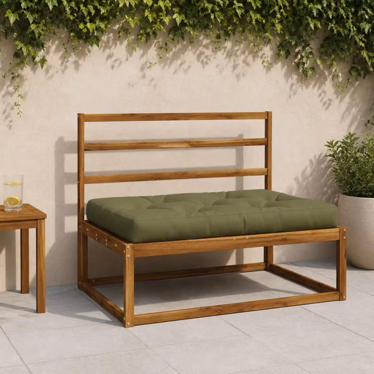 Cuscino per Pallet vidaXL VIANEN Verde, in Poliestere con Rivestimento Lavabile e Resistente ai Raggi UV