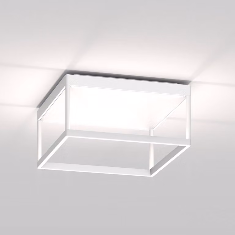Serien Lighting Plafoniera a LED Reflex 2 M, dimmerabile, Bianco / Opale, Soggiorno / Sala da pranzo, Alluminio, Design, Plafoniera LED