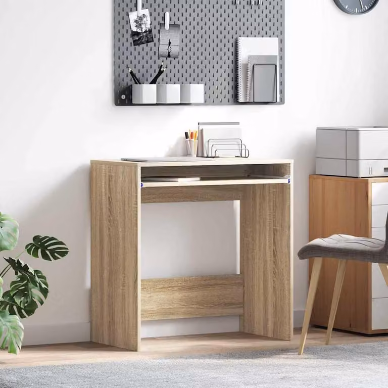 Maison Exclusive - Scrivania in legno impiallacciato effetto Sonoma, dimensioni 77,5 x 43 x 79 cm