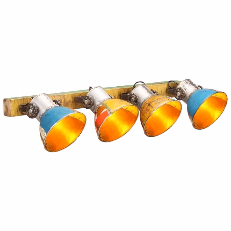 The Living Store Lampada da parete in stile industriale Multicolore 90x25 cm E27
