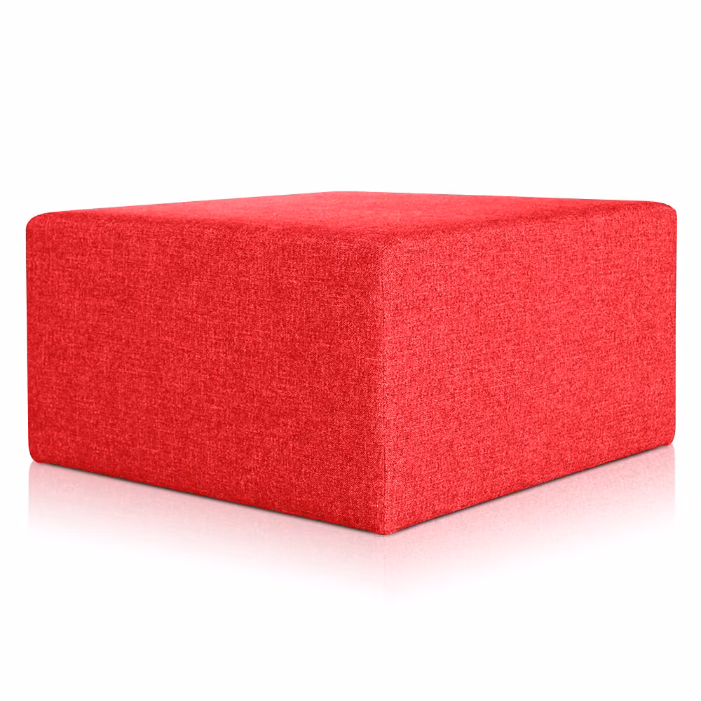 Pouf Rubino 83 x 83 cm Rosso