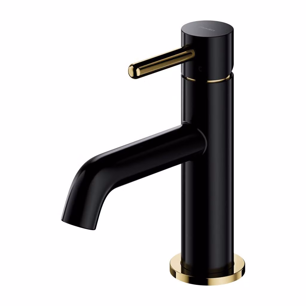 Omnires Y Y1210NBLGL Miscelatore per lavabo, nero-oro