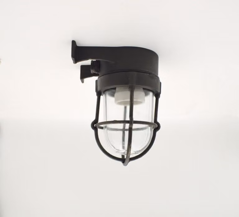Lampada da parete per esterni in ottone vetro E27 IP64 H: 16,5 cm nero antico nautico