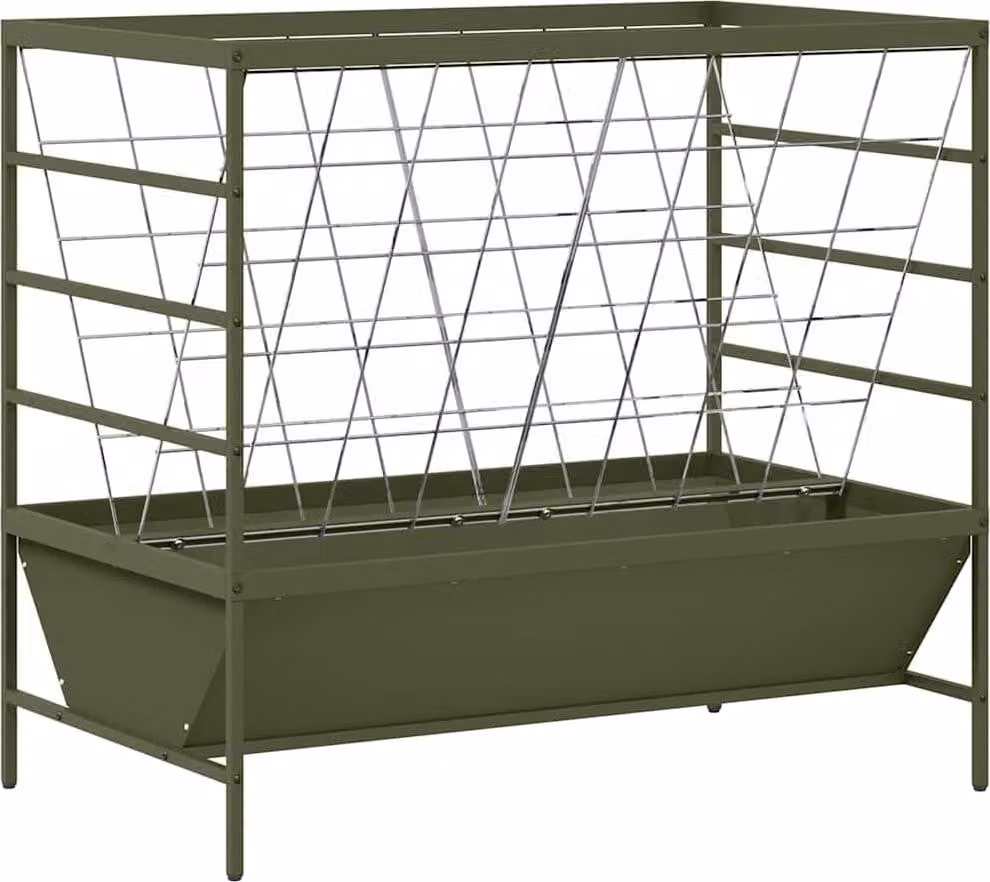 Mangiatore per Bestiame Verde oliva 100 x 60 x 90 cm