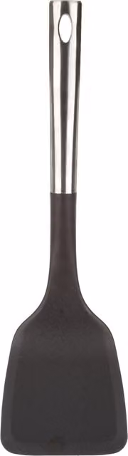 Paletta KASANOVA in nylon e acciaio inossidabile nera, resistente al calore e anti-graffio con anello per appendere, L/P/H: 34,5 x 9,5 x 3,5 cm – 1