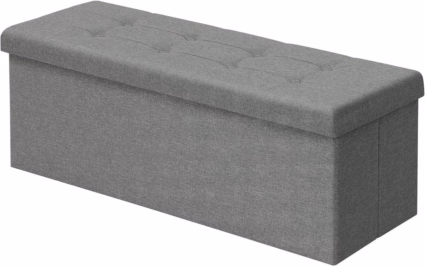 Panca contenitore con cuscino ribaltabile | Grigio chiaro | 110x37,5x38 cm