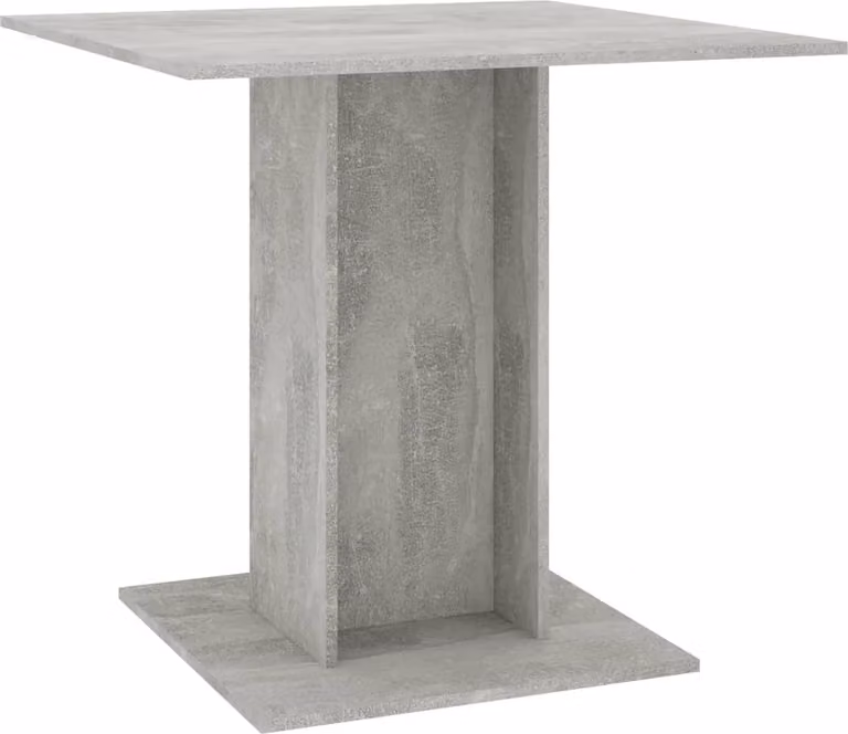 Tavolo da Pranzo Grigio Cemento 80x80x75 cm Legno Multistrato