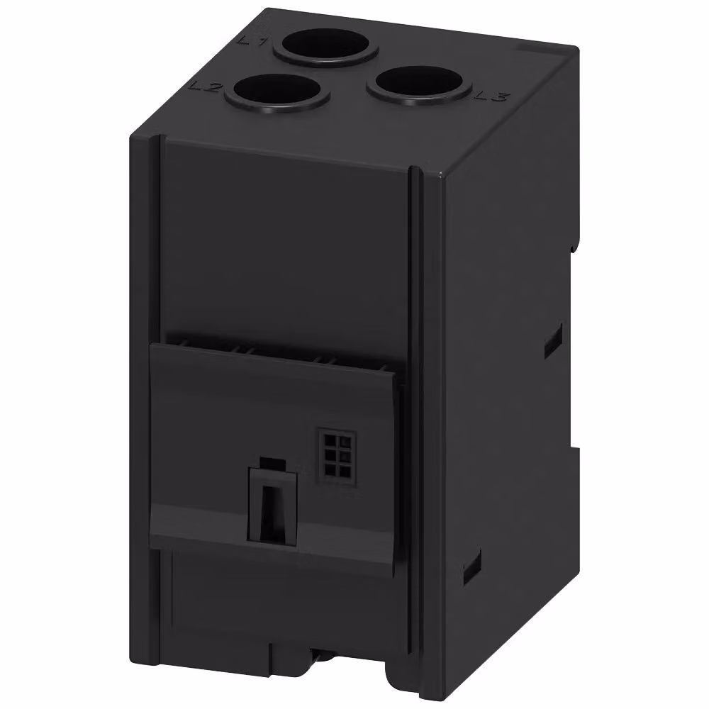 Modulo di rilevamento corrente Siemens impostazione corrente 10...100 A larghezza 55 mm trasformatore a foro passante 3UF71021AA000