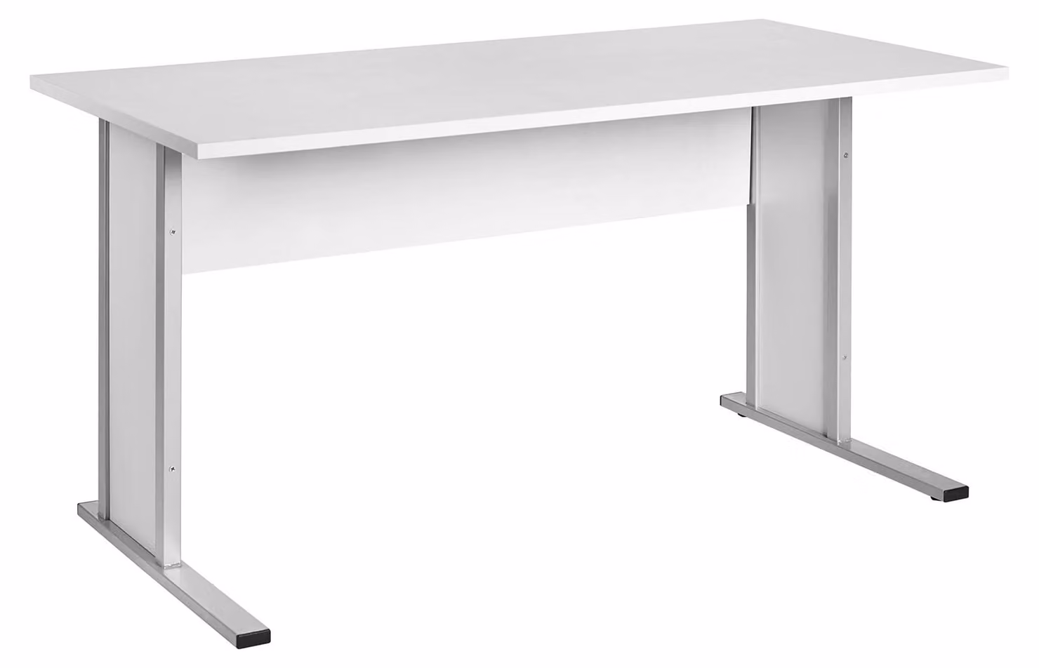 Piano scrivania moderno, 140 x 65 cm, color grigio chiaro