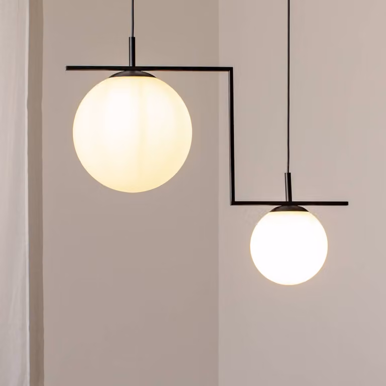 Lampada a sospensione Zac ALDEX, dimmerabile, Nero, Soggiorno / Sala da pranzo, Metallo, Moderno, Lampada a sospensione