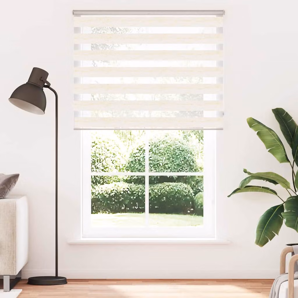vidaXL Tenda a Rullo Zebra Larghezza Tessuto 140,9 cm Poliestere