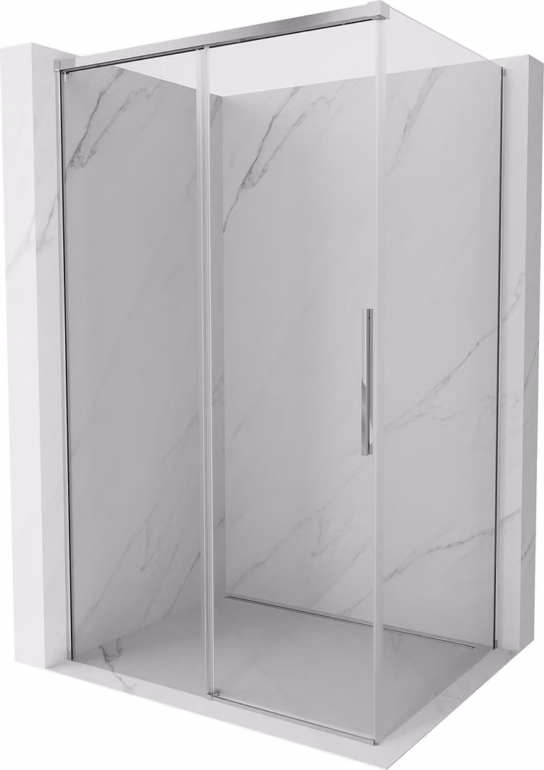 Mexen Rox cabina doccia scorrevole 130 x 95 cm, trasparente, cromo - 8C2-130-095-01-00