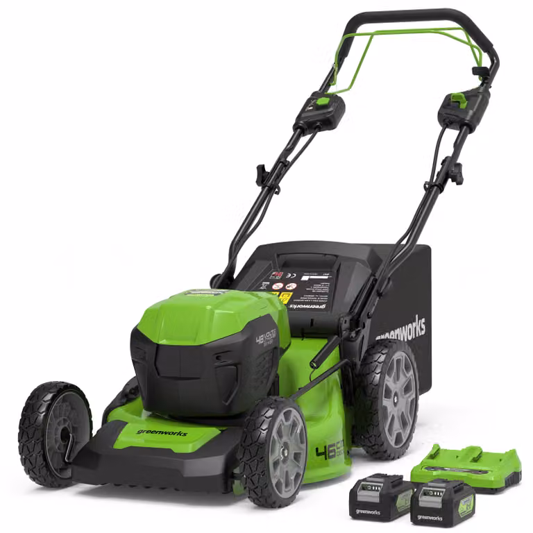 Greenworks POWERALL 48V (24V x 2) Rasaerba 46cm Semovente - 2x Batterie 4Ah