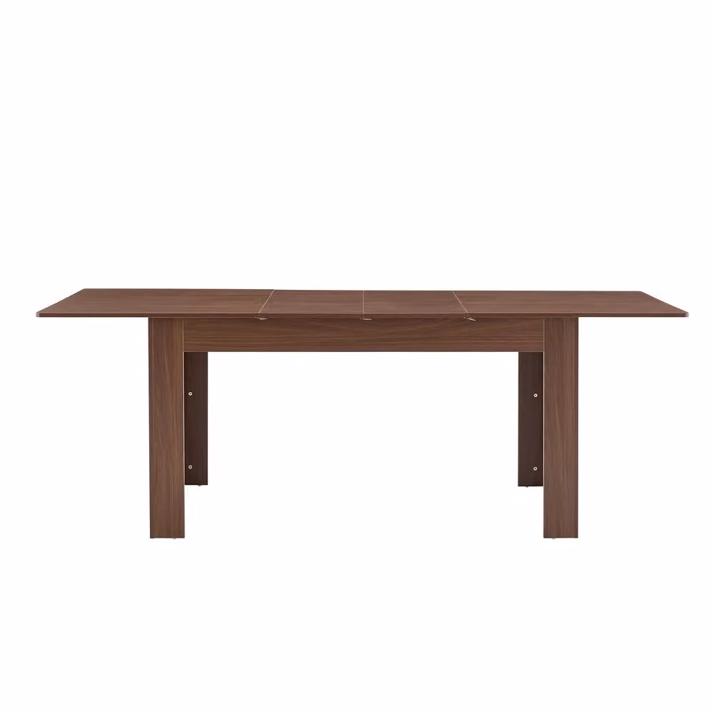Tavolo da pranzo rettangolare allungabile Minimal effetto noce marrone moderno L: 120 cm, P: 60 cm, H: 75 cm – 2