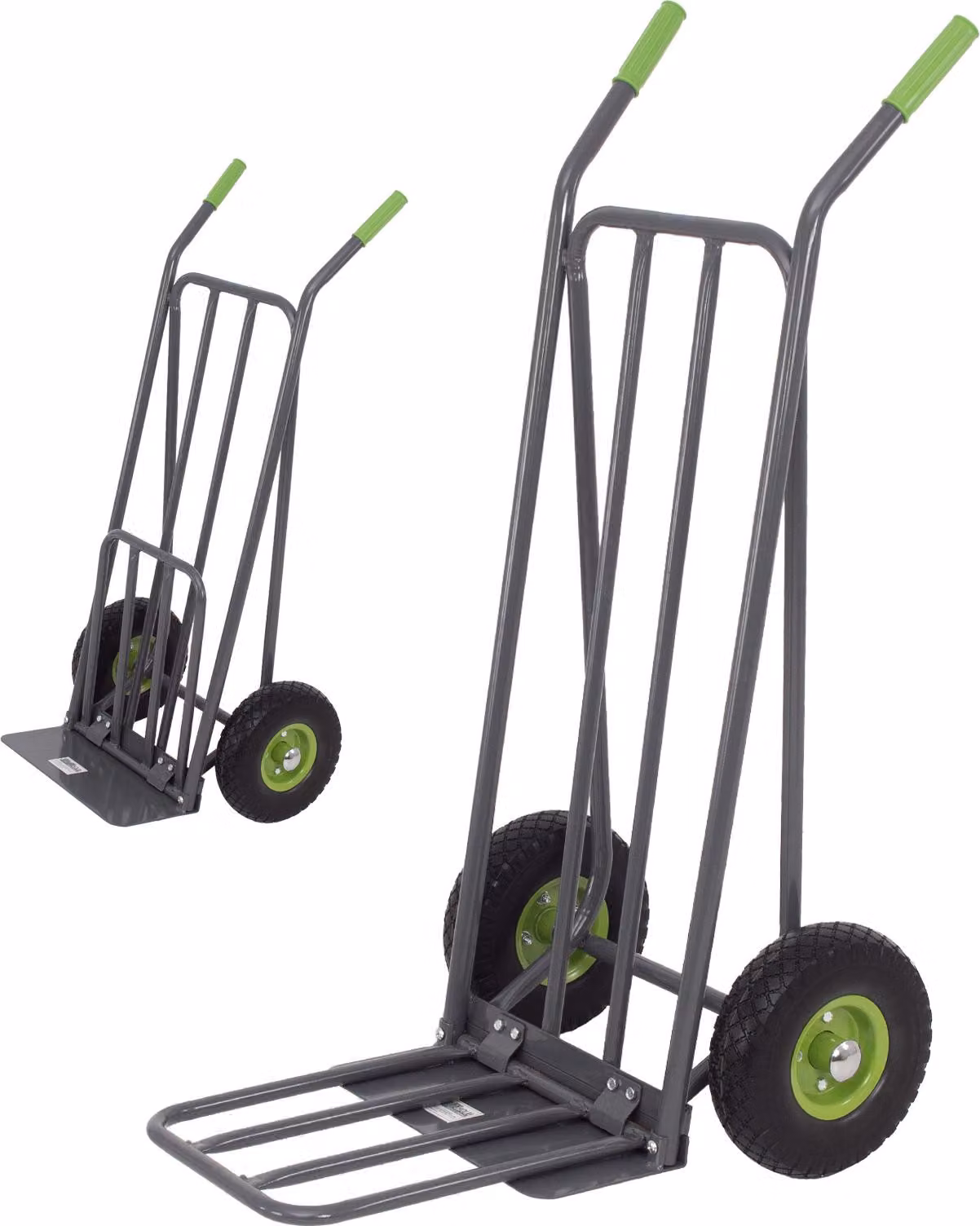 Carrello portapacchi con superficie di carico extra 42 cm Capacità di carico 250 kg Telaio in acciaio pieghevole Carrello a mano Carrello impilabile