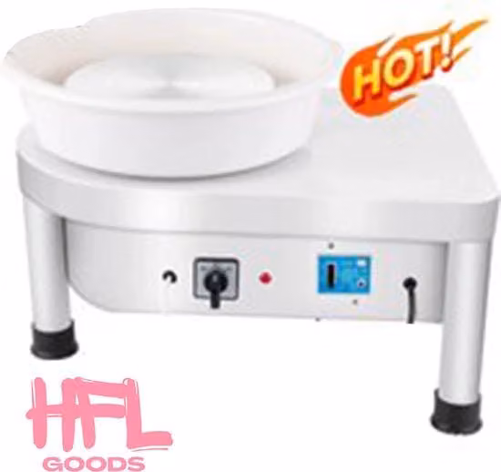 Macchina per ceramica a ruota elettrica Vevor da 300W con diametro 25 cm e piede regolabile, colore bianco