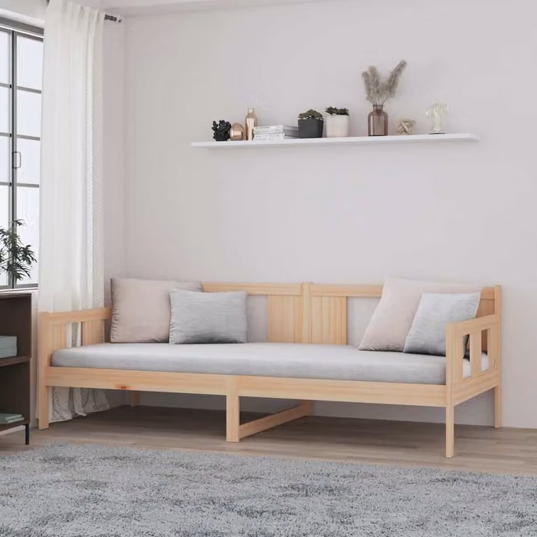 vidaXL Dormeuse in legno massello di pino stile rustico L/P/H: 200 x 80 x 69,5 cm