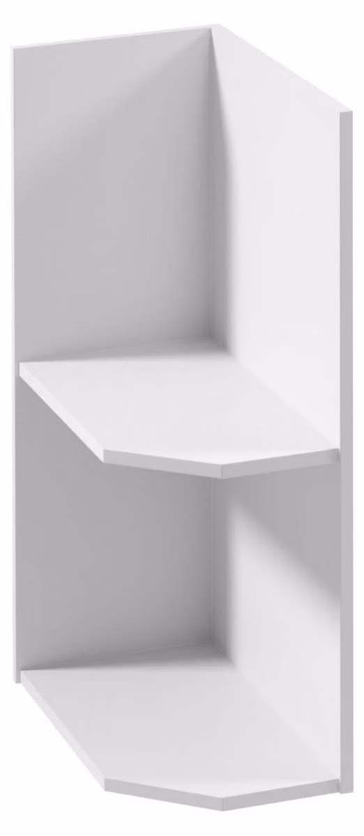 Mobiletto angolare inferiore ARBOR - larghezza 25 cm, bianco, versione sinistra