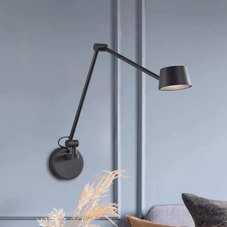 Viokef Applique da parete a LED Savina, dimmerabile, Nero, Soggiorno / Sala da pranzo, Alluminio, Moderno, Applique a LED